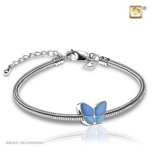 Sterling Silver Butterfly Bracelet Cremation Pendant