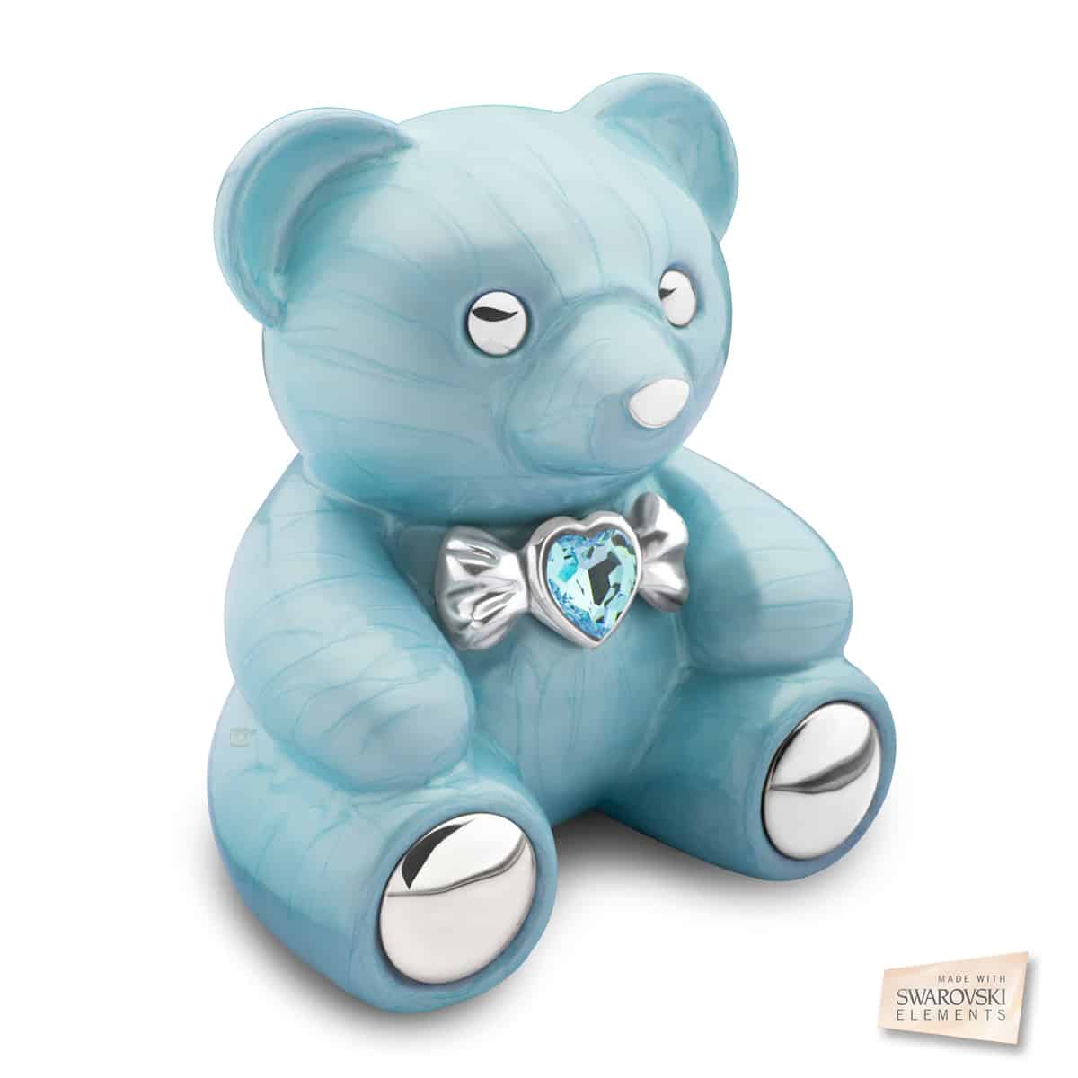 blue teddy bear urn