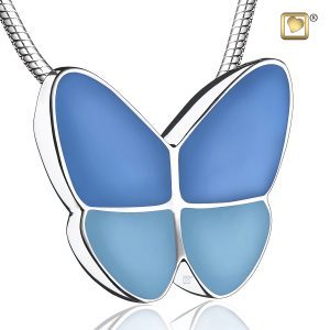 Butterfly Wings Two Tone Blue Sterling Silver