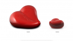 Red Ceramic Heart Urns