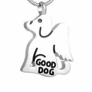 Stainless Steel Dog Profile Cremation Pendant