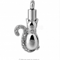 Stainless Steel Cat Cremation Pendant