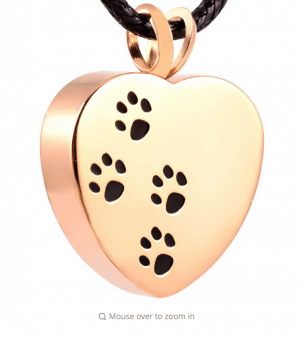 Stainless Steel Gold Tone Paw Print
