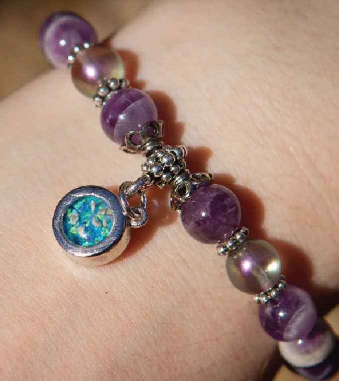glass_cremation_ash_bracelet glass bead cremation ash bracelet natures pet loss