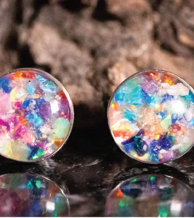 pet_cremation_ash_opal_earings pet cremation ash memorial opal earrings