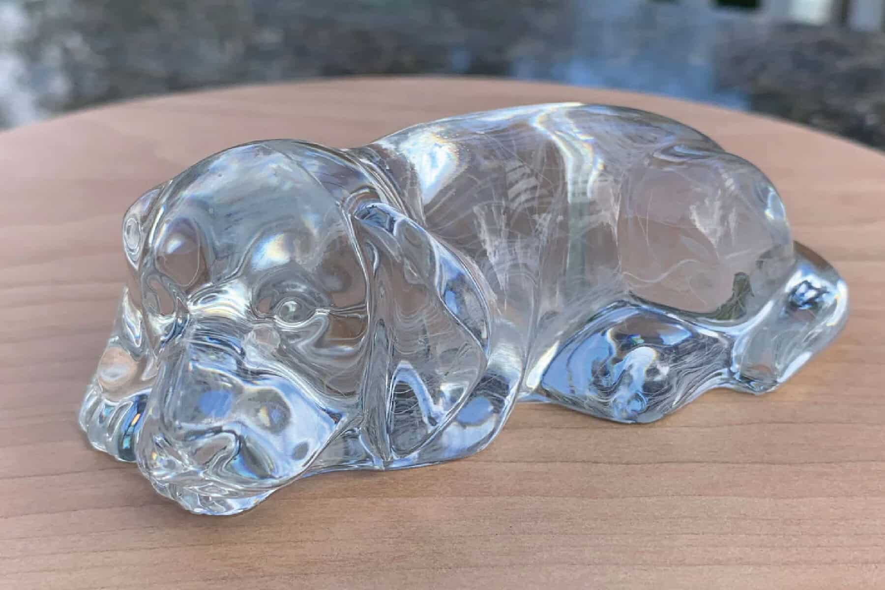 pet_urns_made_of_glass_natures_pet_loss-35 resting dog glass pet ash memorial urn