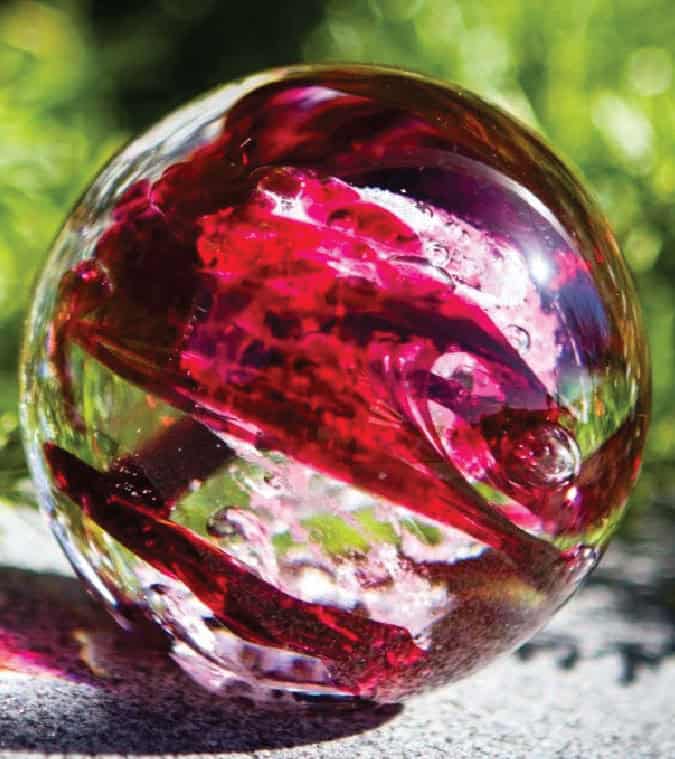 pet_urns_made_of_glass_natures_pet_loss-40 red swirl pet ash cremation memorial glass orb